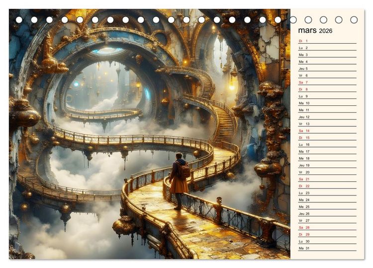 Produktbild: Sentiers magiques (Calendrier de bureau 2026 DIN A5 vertical), CALVENDO calendrier mensuel