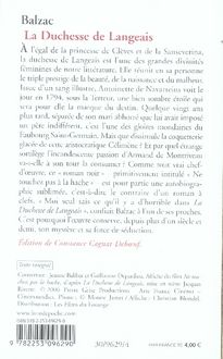 Produktbild: La duchesse de Langeais