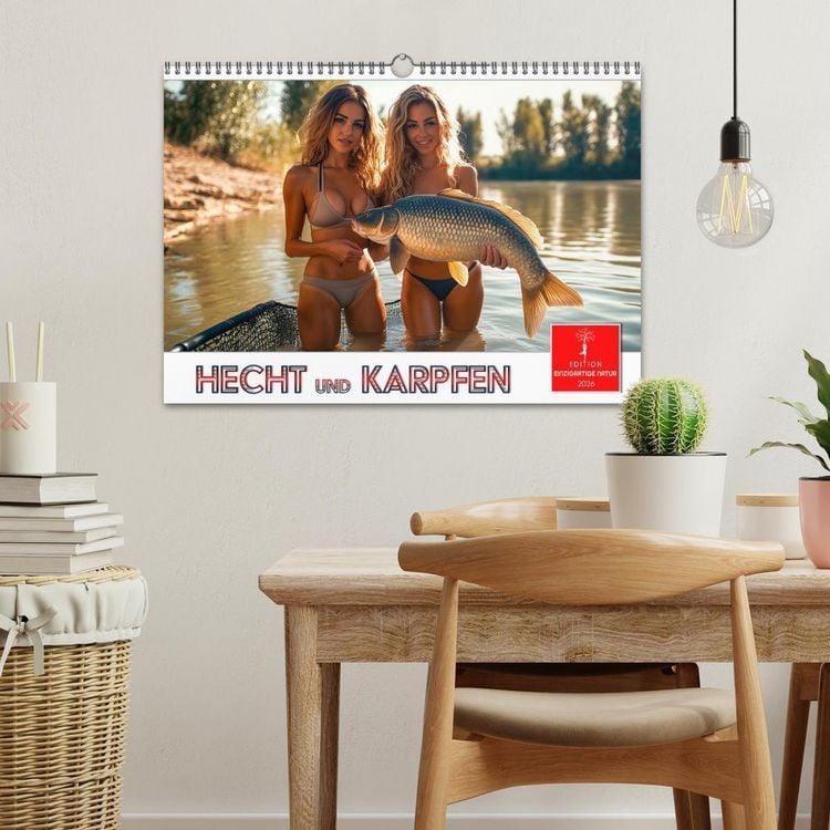 Produktbild: Hecht und Karpfen (Wandkalender 2026 DIN A3 quer), CALVENDO Monatskalender