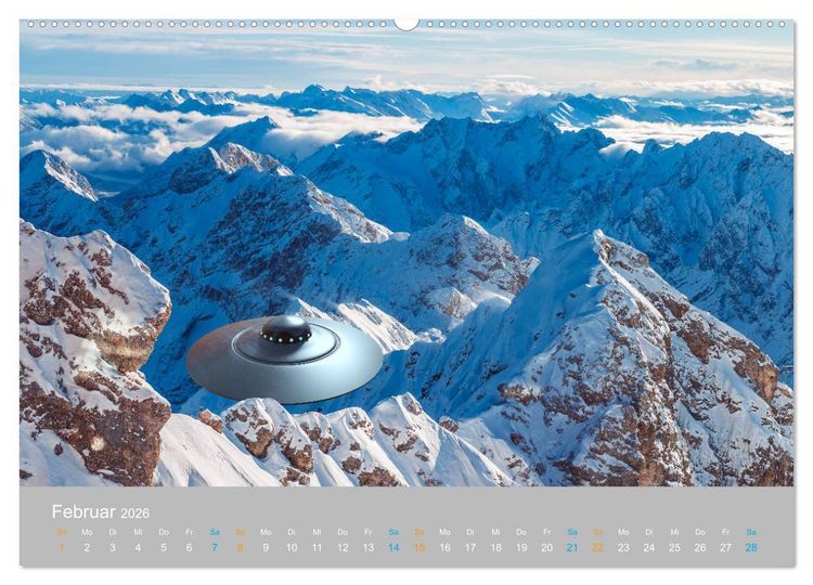 Produktbild: Fantastisch und surreal - unbekannte Flugobjekte (hochwertiger Premium Wandkalender 2026 DIN A2 quer), Kunstdruck in Hochglanz