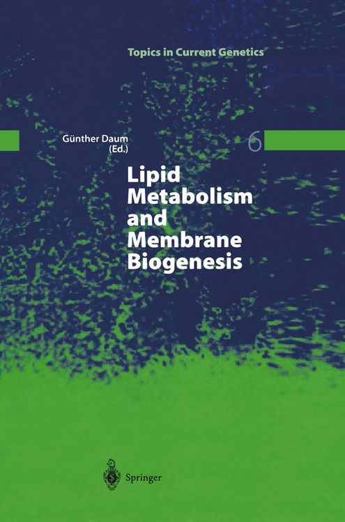 Produktbild: Lipid Metabolism and Membrane Biogenesis