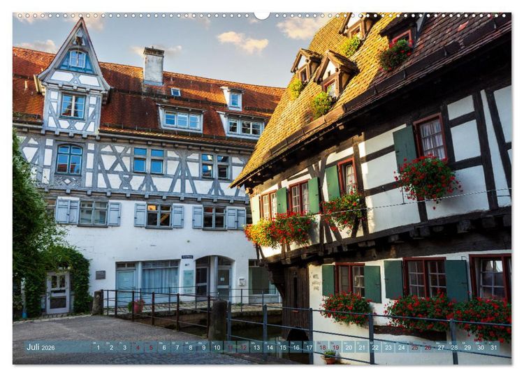 Produktbild: Die Fischerstadt - Ein mittelalterliches Stadtviertel in Ulm (hochwertiger Premium Wandkalender 2026 DIN A2 quer), Kunstdruck in Hochglanz