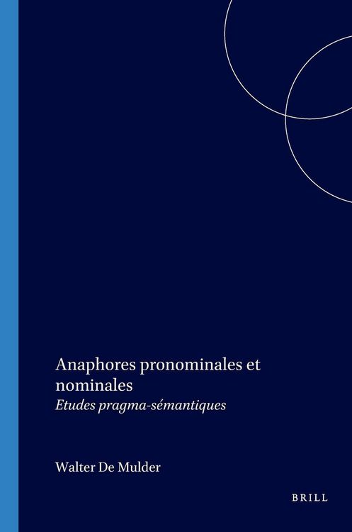 Produktbild: Anaphores pronominales et nominales