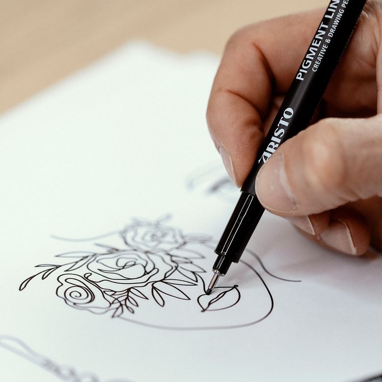 Produktbild: ARISTO Pigment Liner 3er-Set schwarz, St&auml;rken 0.3/0.5/0.7 mm