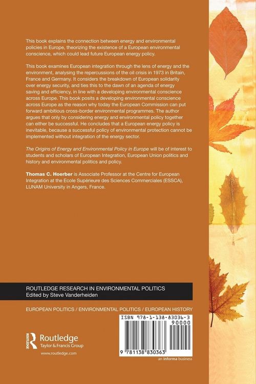 Produktbild: The Origins of Energy and Environmental Policy in Europe