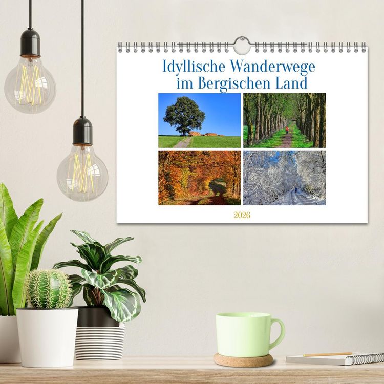 Produktbild: Idyllische Wanderwege im Bergischen Land (Wandkalender 2026 DIN A4 quer), CALVENDO Monatskalender