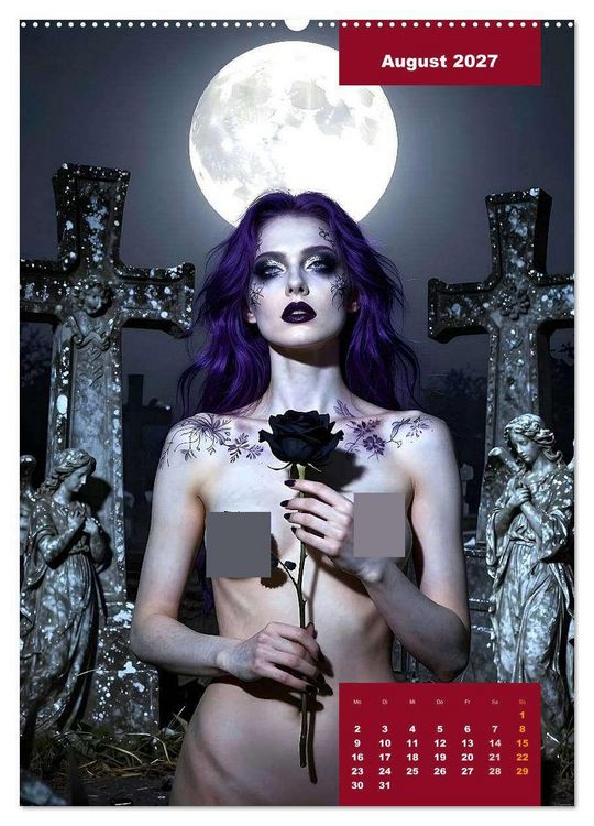 Produktbild: Gothic Engel (hochwertiger Premium Wandkalender 2027 DIN A2 hoch), Kunstdruck in Hochglanz