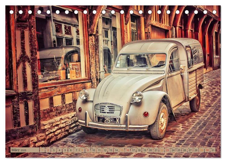 Produktbild: Die Legende - die Ente, Citro&euml;n 2CV (Tischkalender 2025 DIN A5 quer), CALVENDO Monatskalender
