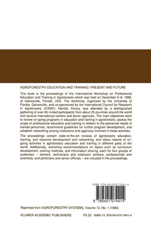 Produktbild: Agroforestry Education and Training: Present and Future