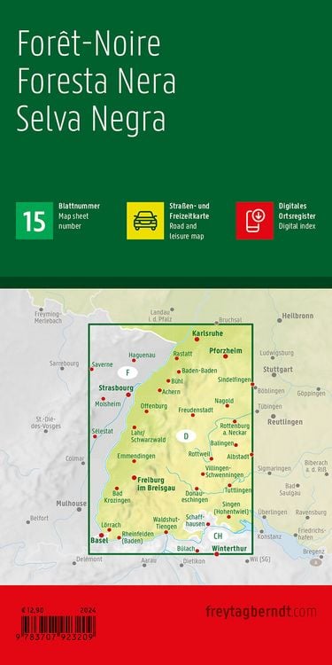 Produktbild: Freytag & berndt Stra&szlig;enkarte Schwarzwald 1:150.000