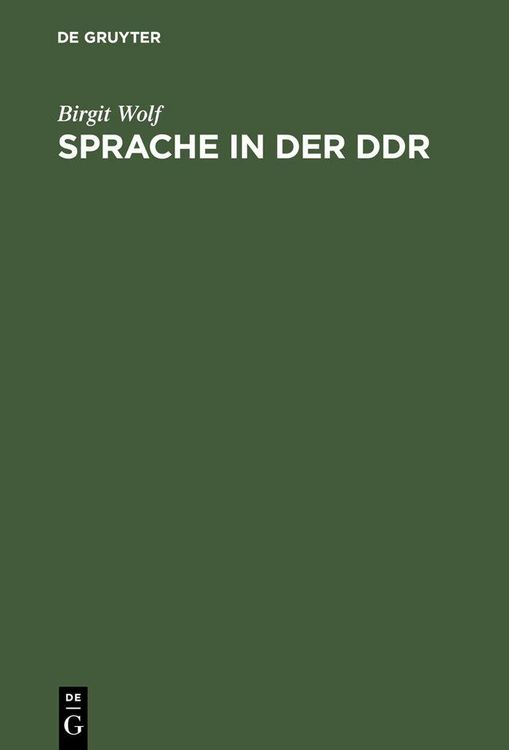 Produktbild: Sprache in der DDR