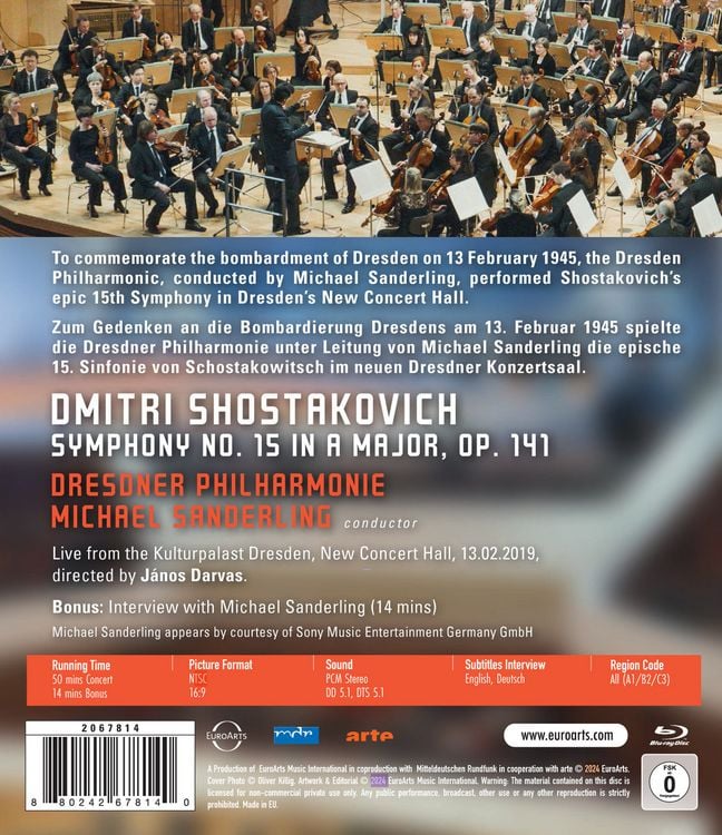 Produktbild: Sanderling dirigiert Schostakowitsch in Dresden: Schostakowitsch: Sinfonie Nr. 15
