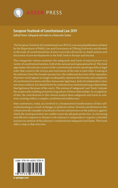 Produktbild: European Yearbook of Constitutional Law 2019