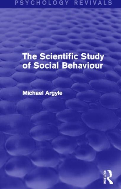 Produktbild: Argyle, M: The Scientific Study of Social Behaviour (Psychol