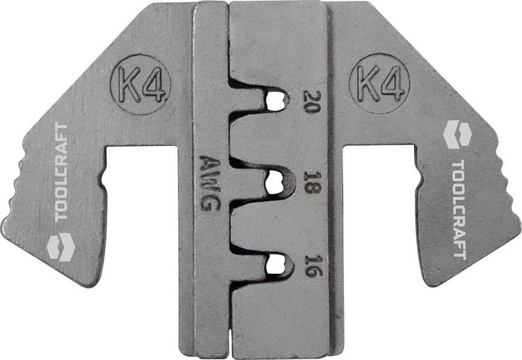 Produktbild: TOOLCRAFT PLE-0K4 Crimp-Eins&auml;tze Geeignet f&uuml;r Stecker: DEUTSCH Quetschbereich AWG: 16 bis 20 awg Passend f&uuml;r Marke (Zangen): TOOLCRAFT PZ-500