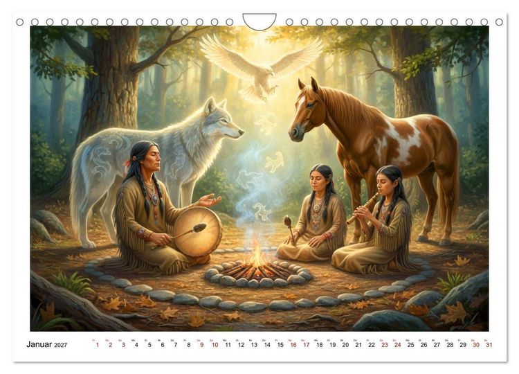 Produktbild: In Verbindung mit dem Land und den Ahnen (Wandkalender 2027 DIN A4 quer), CALVENDO Monatskalender