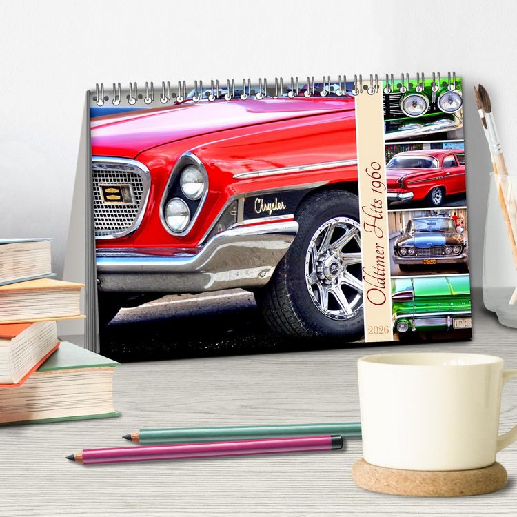 Produktbild: Oldtimer Hits 1960 (Tischkalender 2026 DIN A5 quer), CALVENDO Monatskalender