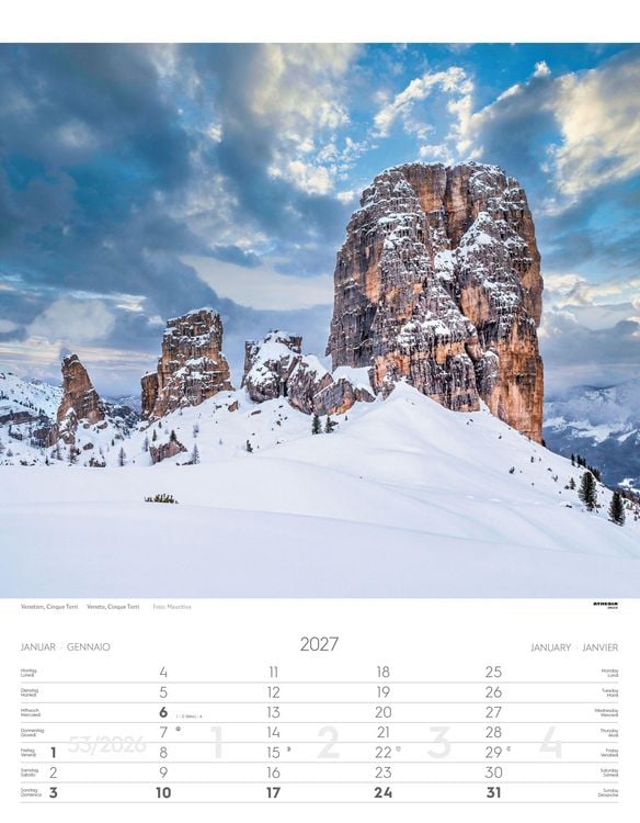 Produktbild: Weltnaturerbe Dolomiten Kalender 2027