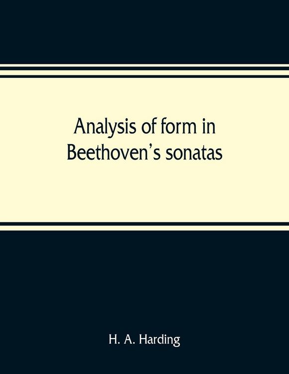 Produktbild: Analysis of form in Beethoven's sonatas