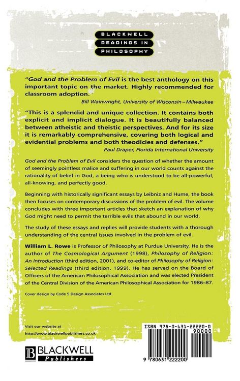 Produktbild: God and the Problem of Evil