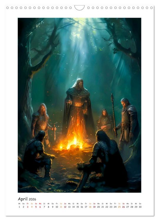 Produktbild: Die Drachenschlacht (Wandkalender 2026 DIN A3 hoch), CALVENDO Monatskalender