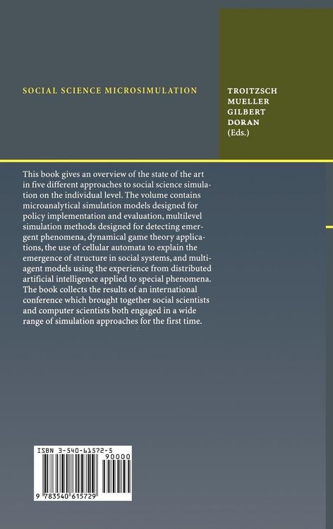 Produktbild: Social Science Microsimulation