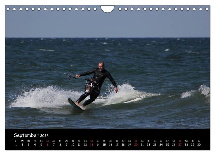 Produktbild: Kitesurfen &ndash; Faszination auf dem Wasser (Wandkalender 2026 DIN A4 quer), CALVENDO Monatskalender