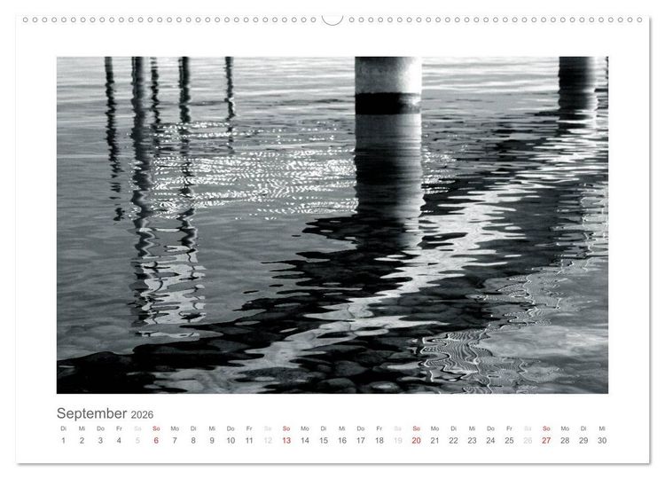 Produktbild: einfach schwarz-wei&szlig; (Wandkalender 2026 DIN A2 quer), CALVENDO Monatskalender