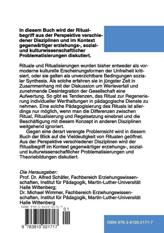 Produktbild: Rituale und Ritualisierungen