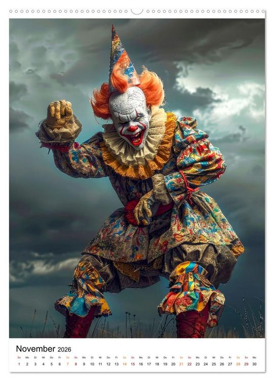 Produktbild: Der Clown (hochwertiger Premium Wandkalender 2026 DIN A2 hoch), Kunstdruck in Hochglanz