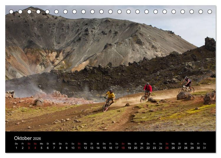 Produktbild: Bike Abenteuer Island (Tischkalender 2026 DIN A5 quer), CALVENDO Monatskalender