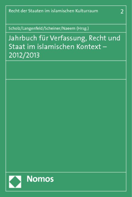 Produktbild: Jahrbuch f&uuml;r Verfassung, Recht und Staat im islamischen Kontext - 2012/2013