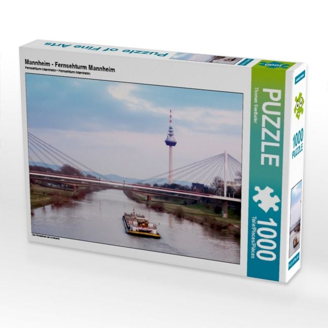 Produktbild: CALVENDO Puzzle Mannheim - Fernsehturm Mannheim | 1000 Teile Lege-Gr&ouml;&szlig;e 64x48cm Foto-Puzzle f&uuml;r gl&uuml;ckliche Stunden