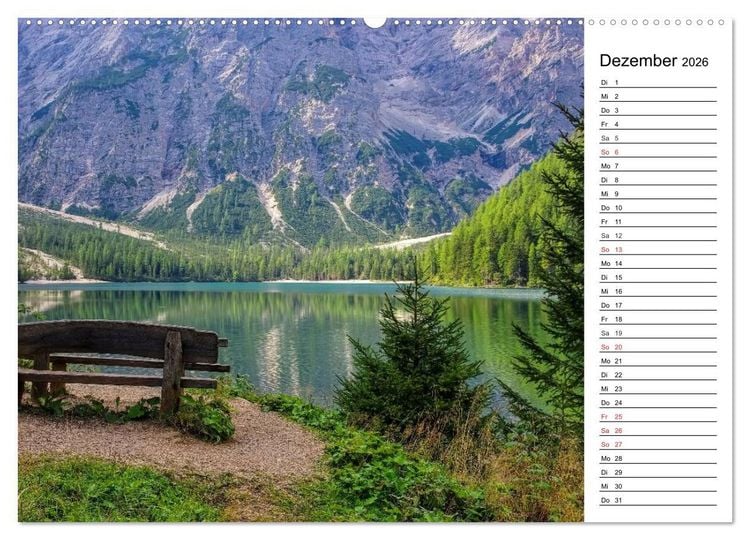 Produktbild: Pustertal - Das gr&uuml;ne Tal S&uuml;dtirols (Wandkalender 2026 DIN A2 quer), CALVENDO Monatskalender