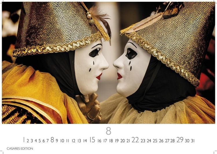 Produktbild: Venedig Karneval Kalender 2027 &ndash; Wandkalender | Fotokalender Italien 50x35 cm -. mit Karneval-Fotos, fantasievollen Masken und Kost&uuml;men