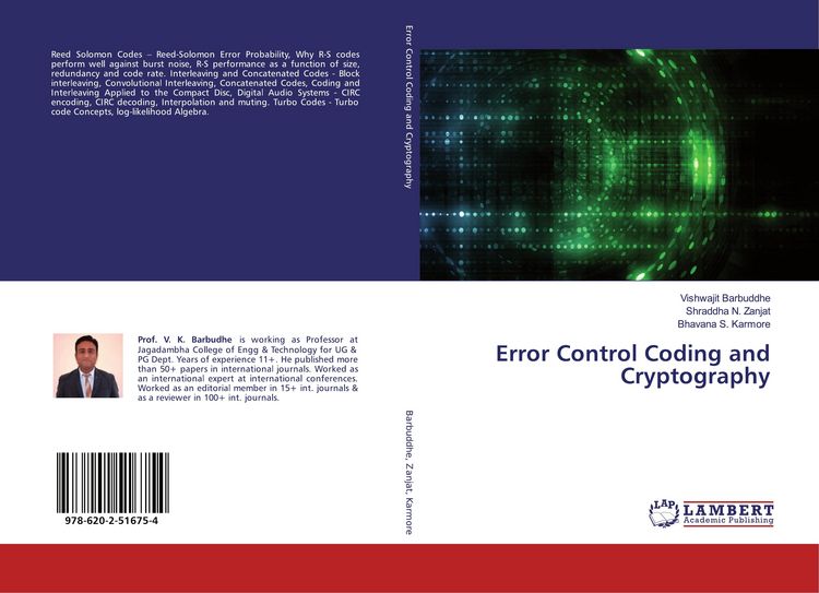 Produktbild: Error Control Coding and Cryptography