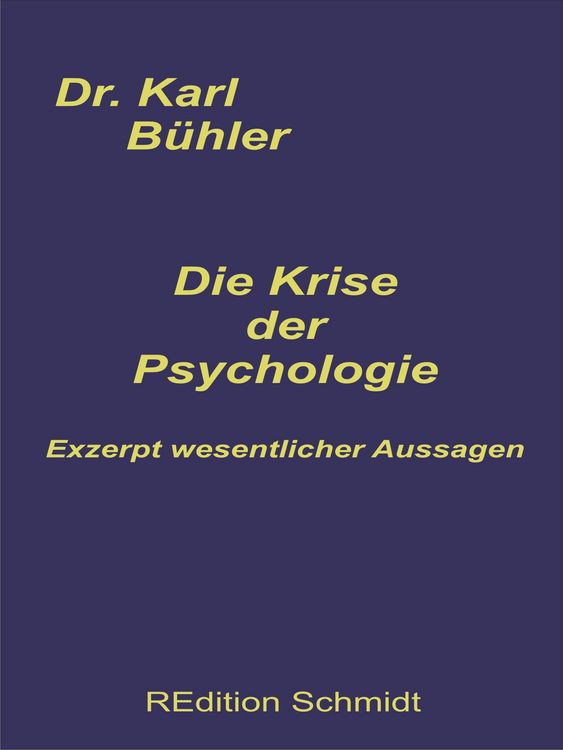 Produktbild: Die Krise der Psychologie