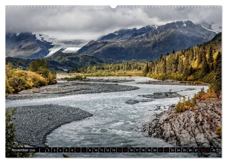 Produktbild: Alaska - Farben und Licht (hochwertiger Premium Wandkalender 2026 DIN A2 quer), Kunstdruck in Hochglanz