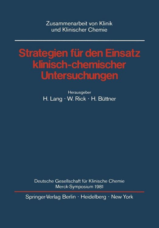 Produktbild: Strategien f&uuml;r den Einsatz klinisch-chemischer Untersuchungen