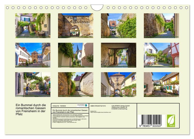 Produktbild: Ein Bummel durch die romantischen Gassen von Freinsheim in der Pfalz (Wandkalender 2026 DIN A4 quer), CALVENDO Monatskalender