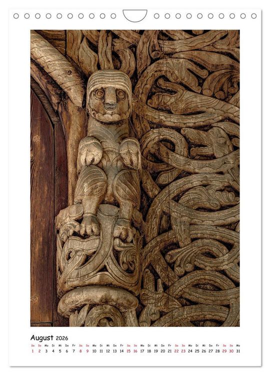 Produktbild: Stabkirchen Norwegens - Meisterwerke mittelalterlicher Holzarchitektur (Wandkalender 2026 DIN A4 hoch), CALVENDO Monatskalender