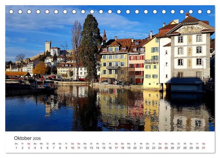 Produktbild: Luzern, die Stadt im Zentrum der Schweiz (Tischkalender 2026 DIN A5 quer), CALVENDO Monatskalender