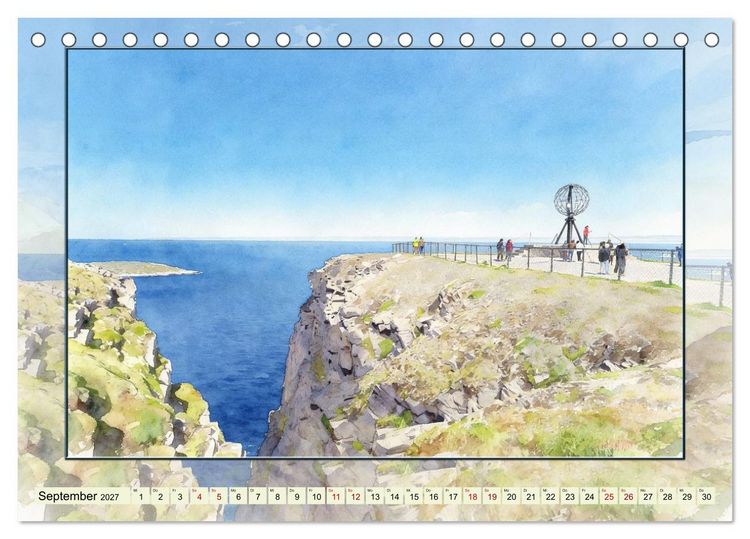 Produktbild: Impressionen aus Norwegen (Tischkalender 2027 DIN A5 quer), CALVENDO Monatskalender