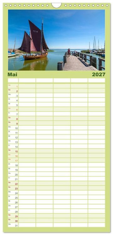 Produktbild: Familienplaner 2027 - Ostsee, Fischland-Dar&szlig; mit 5 Spalten (Wandkalender, 21 x 45 cm) CALVENDO