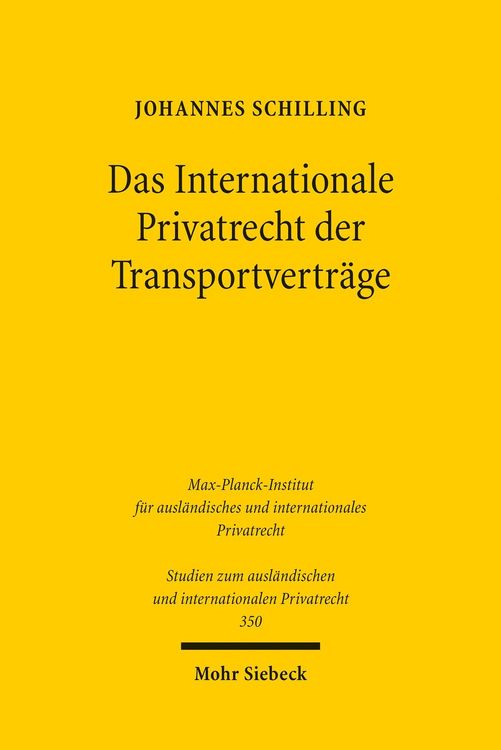 Produktbild: Das Internationale Privatrecht der Transportvertr&auml;ge