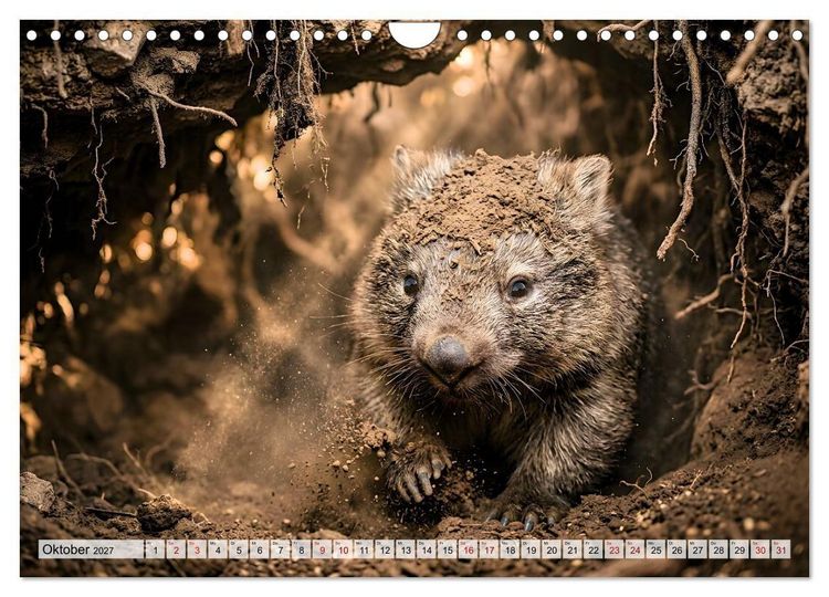 Produktbild: Niedliche Wombats - Australiens flauschige Beuteltiere zum Verlieben (Wandkalender 2027 DIN A4 quer), CALVENDO Monatskalender