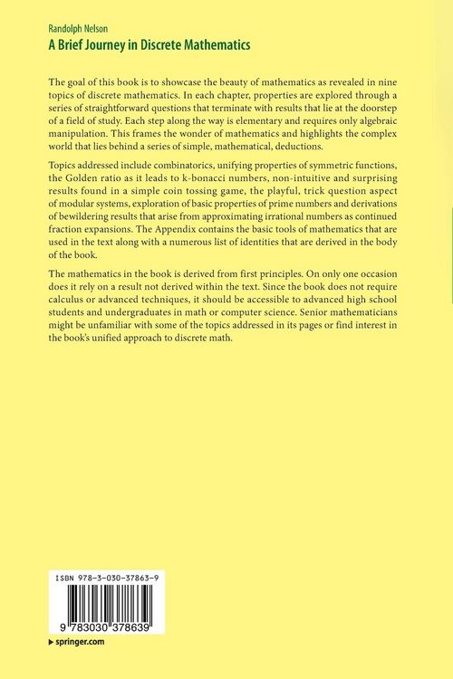 Produktbild: A Brief Journey in Discrete Mathematics
