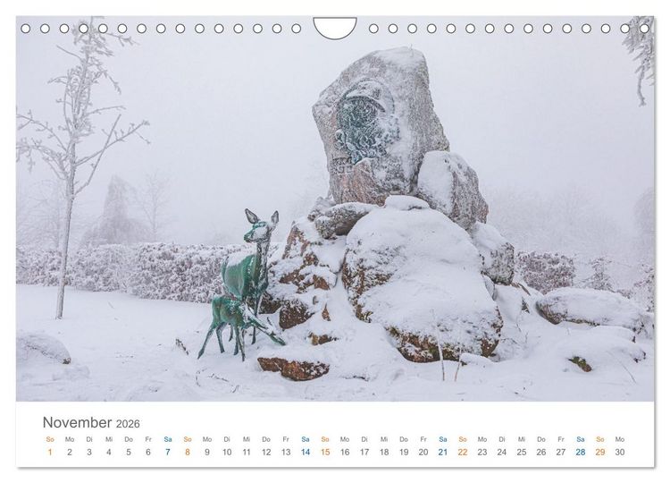 Produktbild: Oberhof - Urlaubsparadies am Rennsteig (Wandkalender 2026 DIN A4 quer), CALVENDO Monatskalender