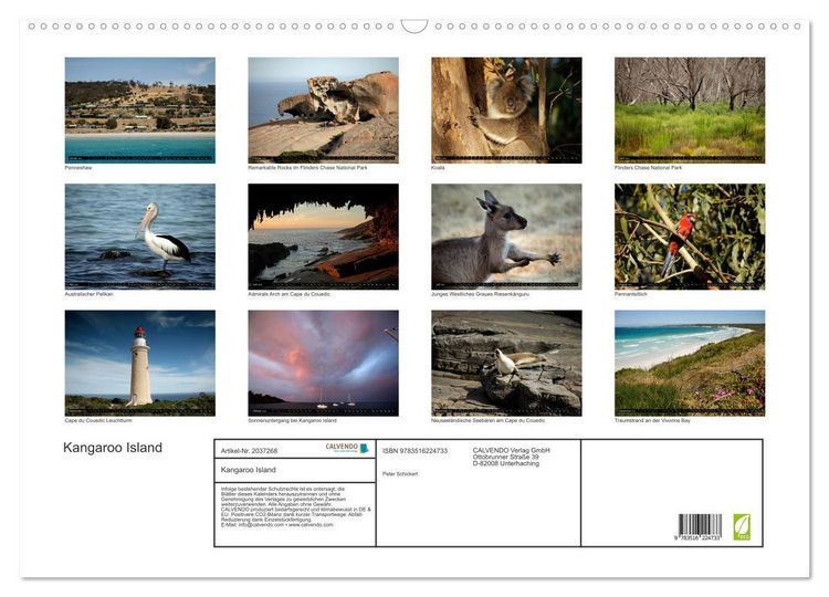 Produktbild: Kangaroo Island (Wandkalender 2026 DIN A2 quer), CALVENDO Monatskalender
