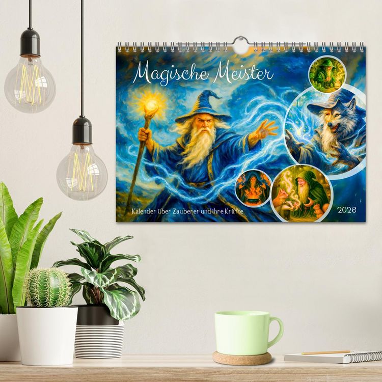 Produktbild: Magische Meister - Kalender &uuml;ber Zauberer und ihre Kr&auml;fte (Wandkalender 2026 DIN A4 quer), CALVENDO Monatskalender
